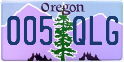 OR license plate 005QLG
