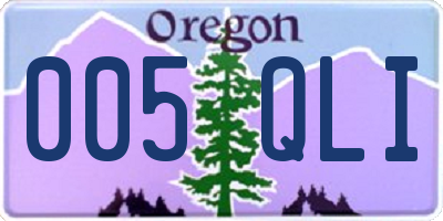 OR license plate 005QLI