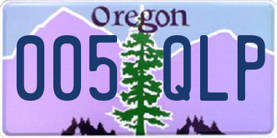 OR license plate 005QLP