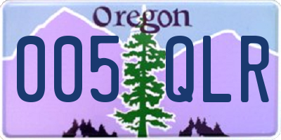 OR license plate 005QLR