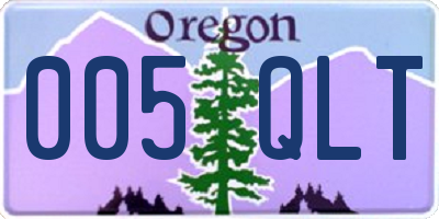 OR license plate 005QLT