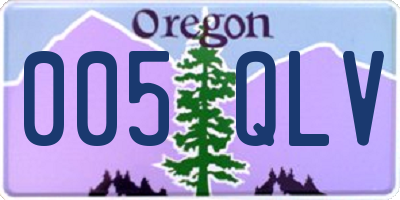 OR license plate 005QLV