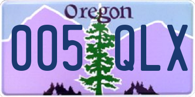 OR license plate 005QLX