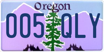 OR license plate 005QLY