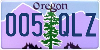 OR license plate 005QLZ