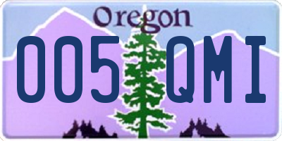 OR license plate 005QMI