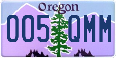 OR license plate 005QMM
