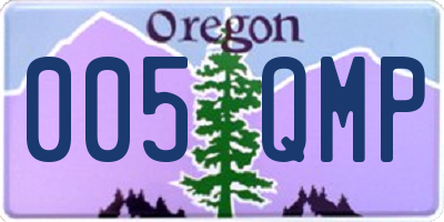 OR license plate 005QMP
