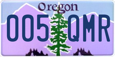 OR license plate 005QMR