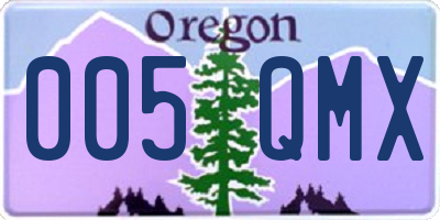 OR license plate 005QMX
