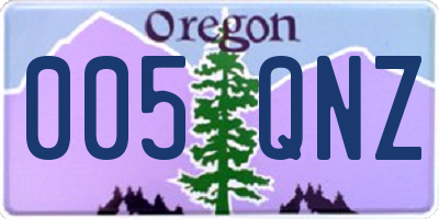 OR license plate 005QNZ