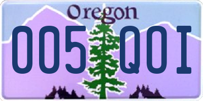 OR license plate 005QOI
