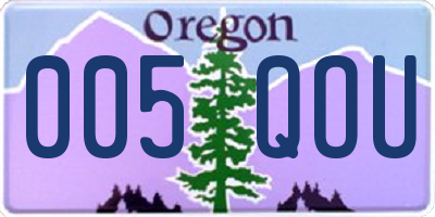 OR license plate 005QOU