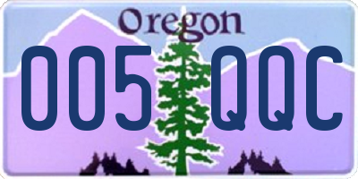OR license plate 005QQC