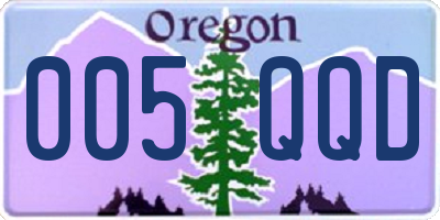 OR license plate 005QQD