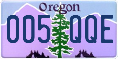 OR license plate 005QQE