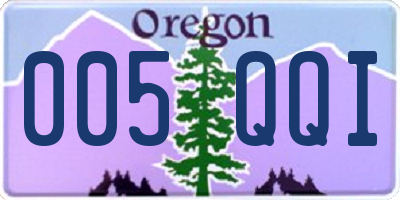 OR license plate 005QQI