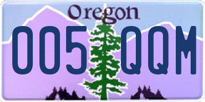 OR license plate 005QQM