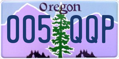 OR license plate 005QQP
