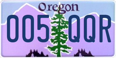 OR license plate 005QQR