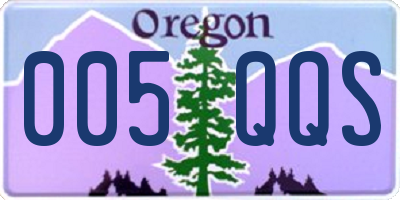 OR license plate 005QQS