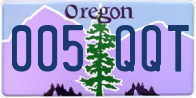 OR license plate 005QQT