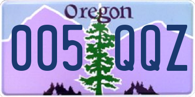 OR license plate 005QQZ