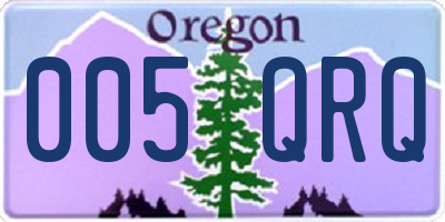 OR license plate 005QRQ