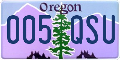 OR license plate 005QSU