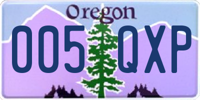 OR license plate 005QXP