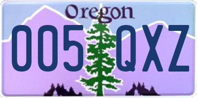 OR license plate 005QXZ
