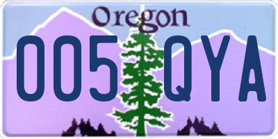 OR license plate 005QYA
