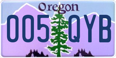 OR license plate 005QYB