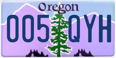 OR license plate 005QYH