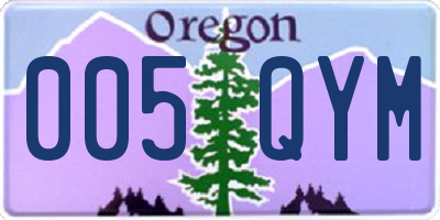 OR license plate 005QYM
