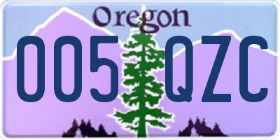 OR license plate 005QZC