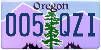 OR license plate 005QZI
