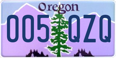 OR license plate 005QZQ