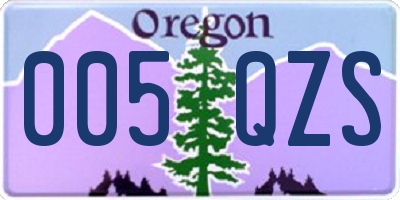 OR license plate 005QZS