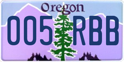 OR license plate 005RBB