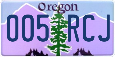 OR license plate 005RCJ