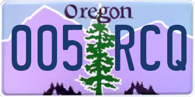 OR license plate 005RCQ
