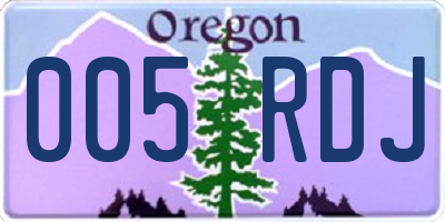 OR license plate 005RDJ
