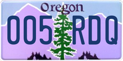 OR license plate 005RDQ