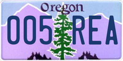 OR license plate 005REA