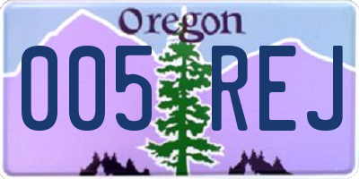 OR license plate 005REJ