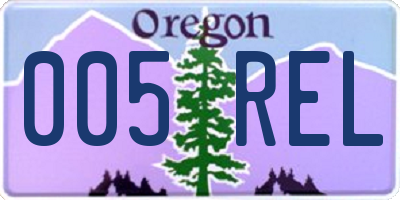 OR license plate 005REL