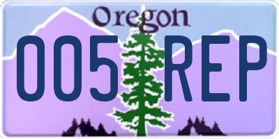OR license plate 005REP
