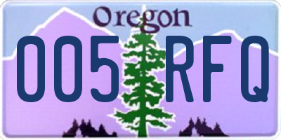 OR license plate 005RFQ