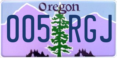 OR license plate 005RGJ